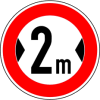 Verkehrszeichen 2m Breite