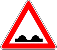 Verkehrszeichen Bodenwellen