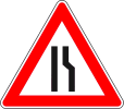 Verkehrszeichen Engpass