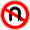 Verkehrszeichen Umkehren verboten