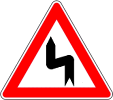 Verkehrszeichen Z-Kurve